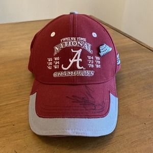 Vintage Alabama Crimson Tide 12 Time National Champions Hat with Pen Rare